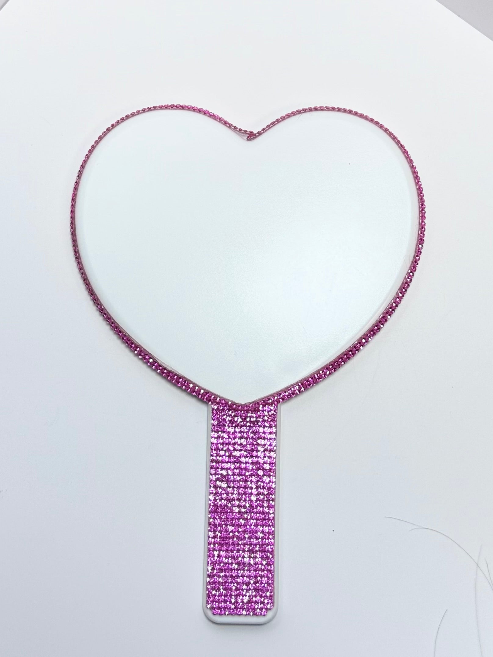 Handheld Bling Heart Shape Mirror