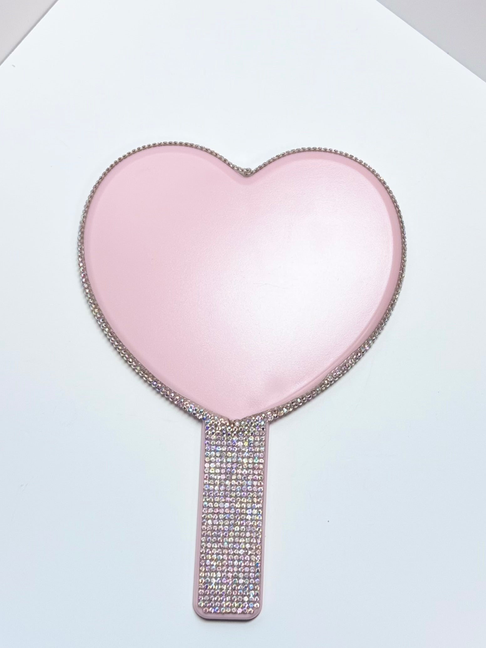 Handheld Bling Heart Shape Mirror